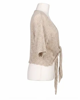 Bolero B�ndchengarn in  taupe von Italia Moda (Bild 2)