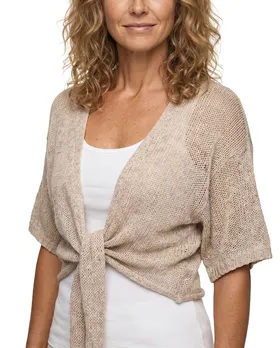 Bolero B�ndchengarn in  taupe von Italia Moda (Bild 4)