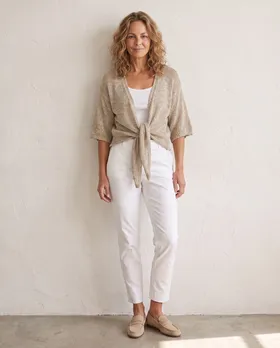 Bolero B�ndchengarn in  taupe von Italia Moda (Bild 5)
