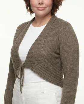 Bolero Strickjacke in  braun von Amandine (Bild 4)