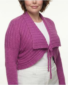 Bolero Strickjacke in  purpur von Amandine (Bild 3)