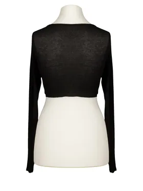 Bolero Viskosestrick in  schwarz von fashion made in italy (Bild 2)
