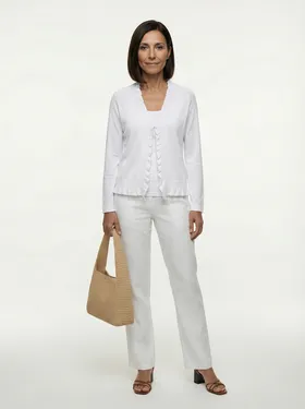 Bolero Viskosestrick in  wei� von Made in Italy (Bild 3)