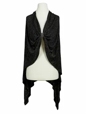 Poncho Lurex Feinstrick in  schwarz von RESTART (Bild 2)