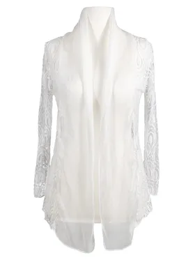 Cardigan Ausbrenner Spitze in  wei� von Diana (Bild 1)