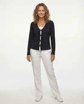Cardigan Baumwolle in  schwarz von FASHION (Bild 4)