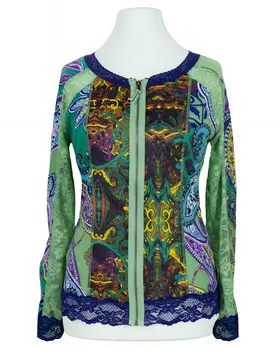 Cardigan mit Spitze in  bunt von Lulu H (Bild 1)