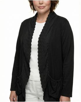 Cardigan mit Spitze in  schwarz von Diana (Bild 5)