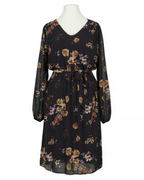 Chiffon Bltenkleid in  schwarz von Made in Italy (Bild 1)