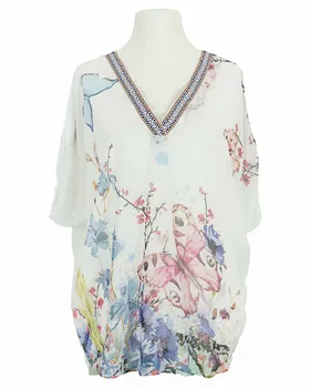 Chiffon Bluse 2-tlg. in  wei� von Spaziodonna (Bild 1)