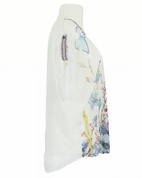 Chiffon Bluse 2-tlg. in  wei� von Spaziodonna (Bild 2)