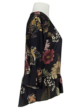 Chiffon Bluse Floral in  schwarz von Carla Giannini (Bild 2)