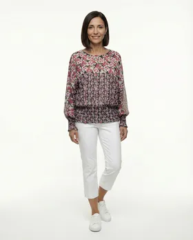 Chiffon Bluse Floral in  schwarz von New Collection (Bild 2)