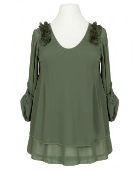 Chiffon Bluse Lagenlook in  oliv von New Collection (Bild 1)