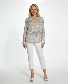 Chiffon Blusenshirt Floral in  beige von Lamiar (Bild 3)