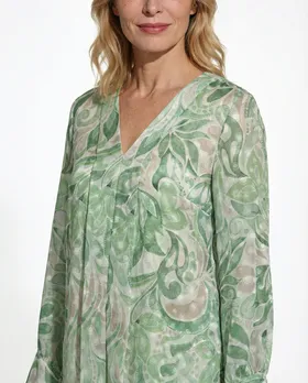 Chiffon Blusenshirt Floral in  lindgr�n von Lamiar (Bild 4)