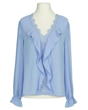 Chiffon Blusenshirt mit Volant in  blau von Lamiar (Bild 1)