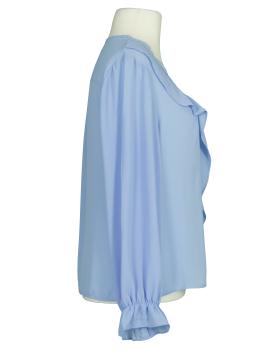 Chiffon Blusenshirt mit Volant in  blau von Lamiar (Bild 2)