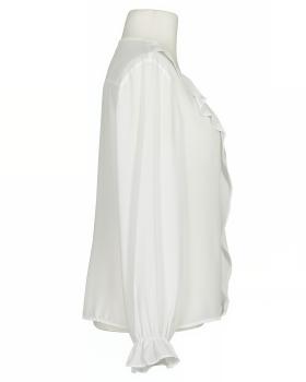 Chiffon Blusenshirt mit Volant in  weiss von Lamiar (Bild 2)