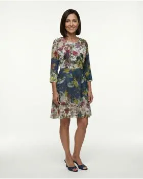 Chiffon Kleid Floral in  bunt von Selected Touch (Bild 3)