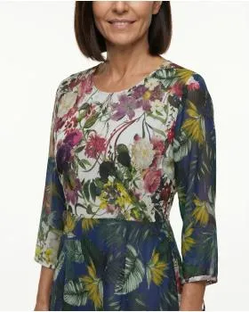 Chiffon Kleid Floral in  bunt von Selected Touch (Bild 5)