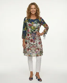Chiffon Kleid Floral in  bunt von Selected Touch (Bild 4)