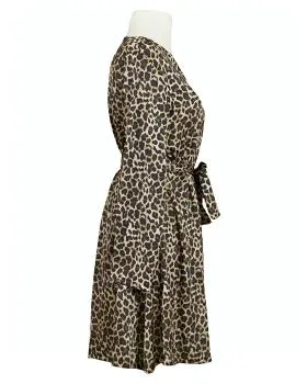 Chiffon Kleid Leoprint in  schwarz von Montan (Bild 2)