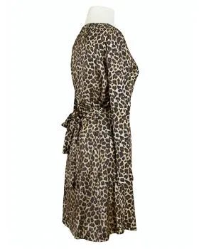 Chiffon Kleid Leoprint in  schwarz von Montan (Bild 3)
