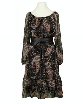 Chiffon Kleid Paisley in  schwarz von Diana (Bild 3)