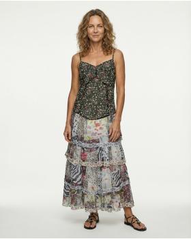 Chiffon Maxikleid in  schwarz von Made in Italy (Bild 3)