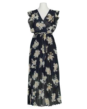 Chiffon Maxikleid mit Plissee in  schwarz von Made in Italy (Bild 1)