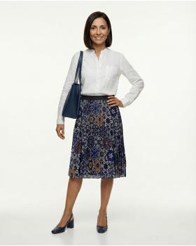 Chiffon Plisseerock Print in  blau von Diana (Bild 2)