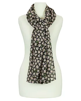 Chiffon Schultertuch Schal in  schwarz von FASHION (Bild 3)