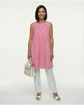 Chiffonkleid Plissee in  pink von Made in Italy (Bild 2)