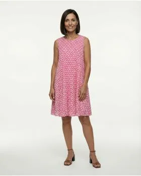 Chiffonkleid Plissee in  pink von Made in Italy (Bild 3)