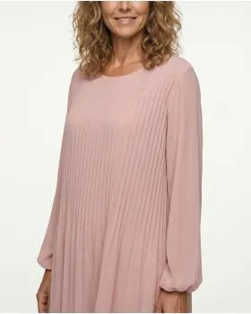 Chiffonkleid Plissee in  rosa von Made in Italy (Bild 4)