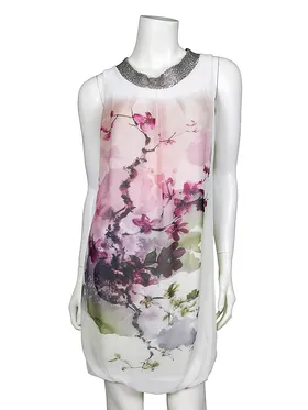 Chiffon Tunika Floral in  wei� von Spaziodonna (Bild 1)