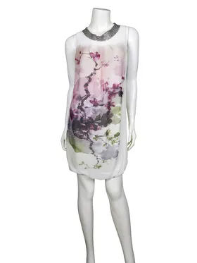 Chiffon Tunika Floral in  wei� von Spaziodonna (Bild 2)