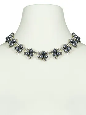 Kette mit Perlen in  grau von Fashion Jewelry (Bild 2)