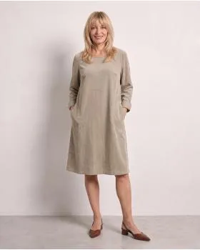 Cordkleid Baumwolle in  beige von Made in Italy (Bild 4)