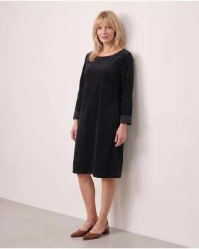 Cordkleid Baumwolle in  schwarz von Made in Italy (Bild 5)