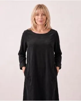 Cordkleid Baumwolle in  schwarz von Made in Italy (Bild 6)