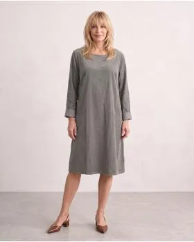 Cordkleid Baumwolle in  taupe von Made in Italy (Bild 3)
