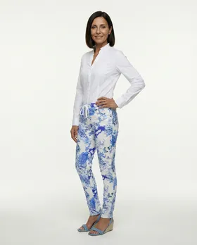 Crash Hose Floral in  blau von Selected Touch (Bild 3)