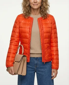 Daunen Steppjacke in  orange von Lamie de Paris (Bild 4)