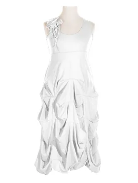 Empire Kleid Bl�te in  wei� von FASHION (Bild 1)