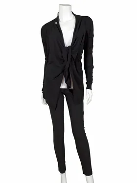 Feinstrick Cardigan in  schwarz von Fashion Moda (Bild 3)