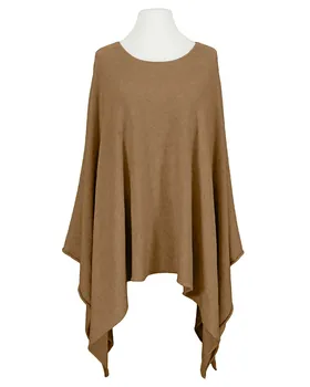 Feinstrick Poncho mit Viskose in  cognac von Mia Mia (Bild 1)