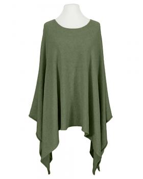 Feinstrick Poncho mit Viskose in  khaki von Mia Mia (Bild 1)