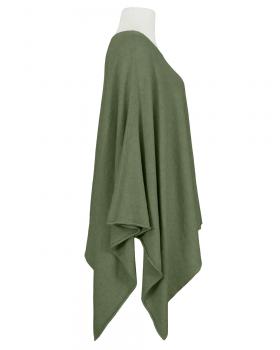 Feinstrick Poncho mit Viskose in  khaki von Mia Mia (Bild 2)